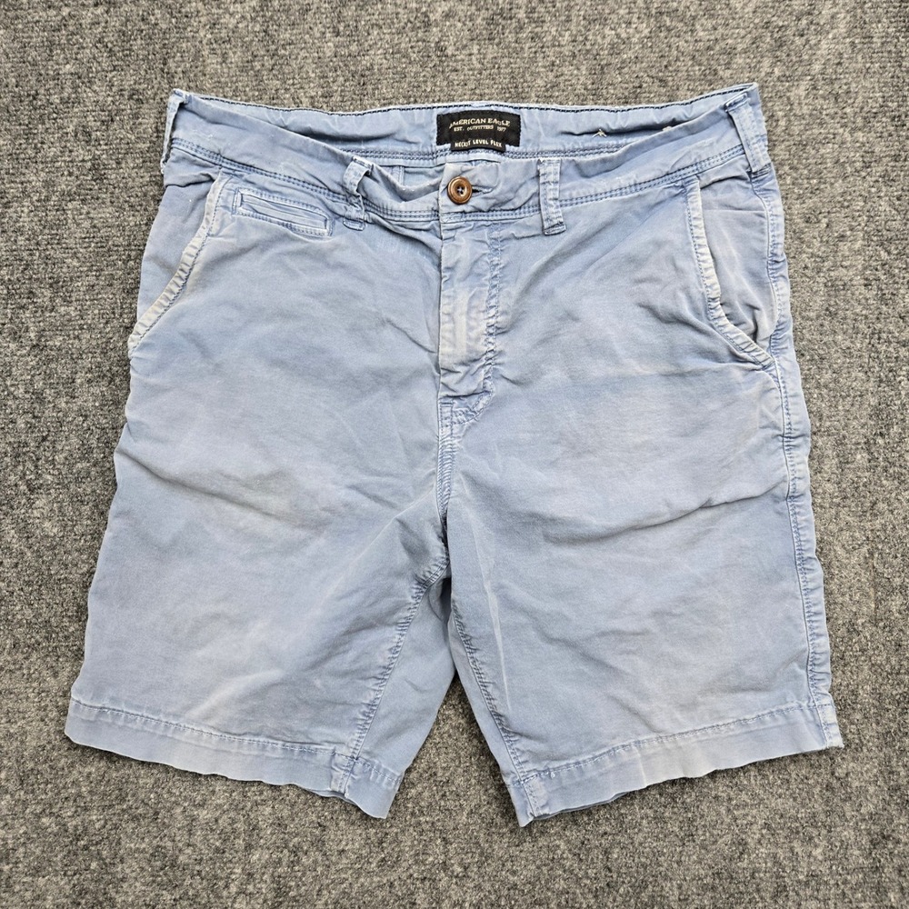 American Eagle Next Level Flex Light Blue Chino Shorts Mens Size 32W